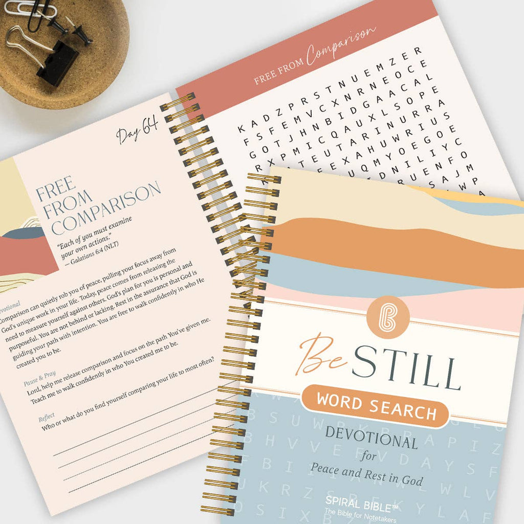 Spiral Bible's Be Still: Word Search Devotional