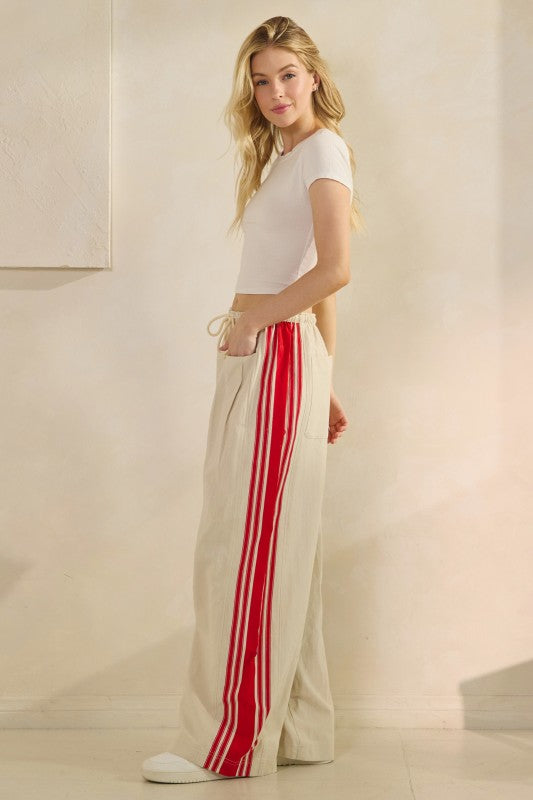 Sporty Striped Pants