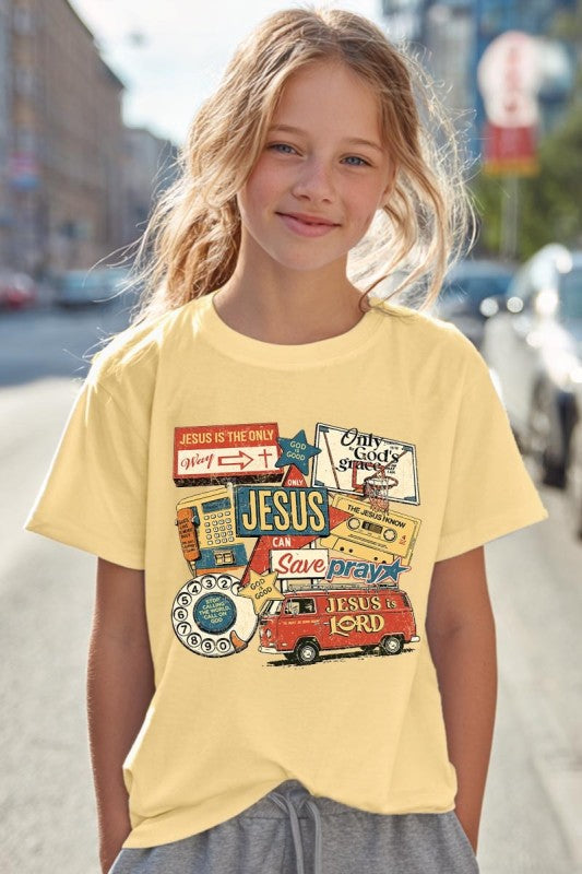 Jesus Saves Collage Kids T-shirt