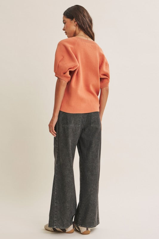 Everyday Relaxed Wide-leg Utility Denim Washed Jeans