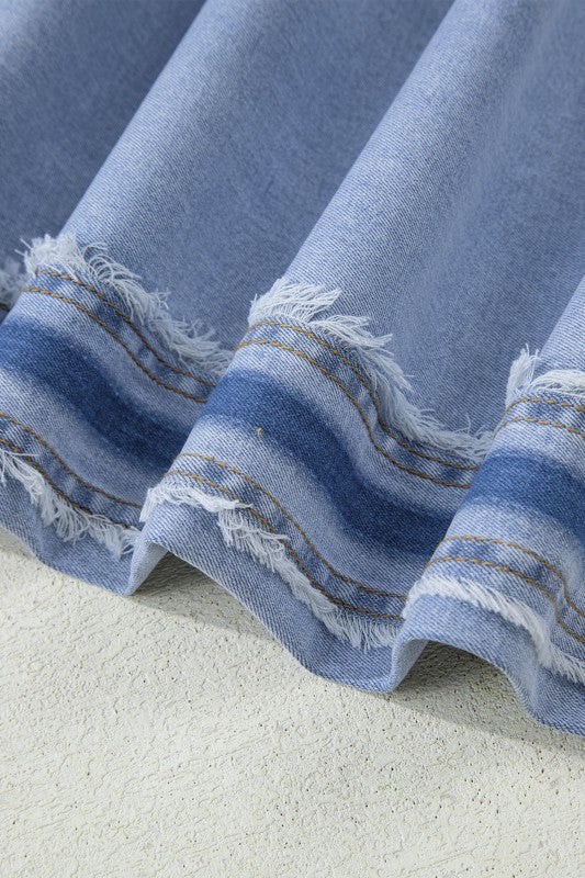 Contrast Stripe Patchwork Jean