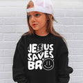 Jesus Saves Bro Graphic Kids Sweatshirt