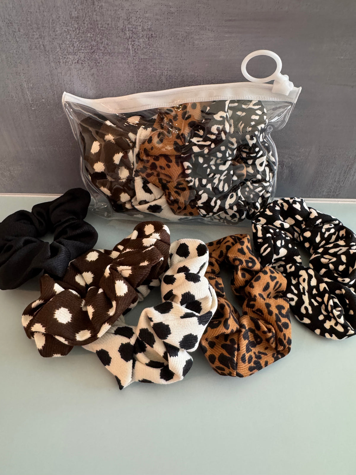 Animal Print Scrunchie Set