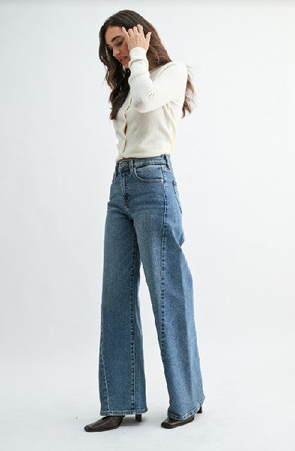 JBD Twisted Seam Wide Leg Jeans