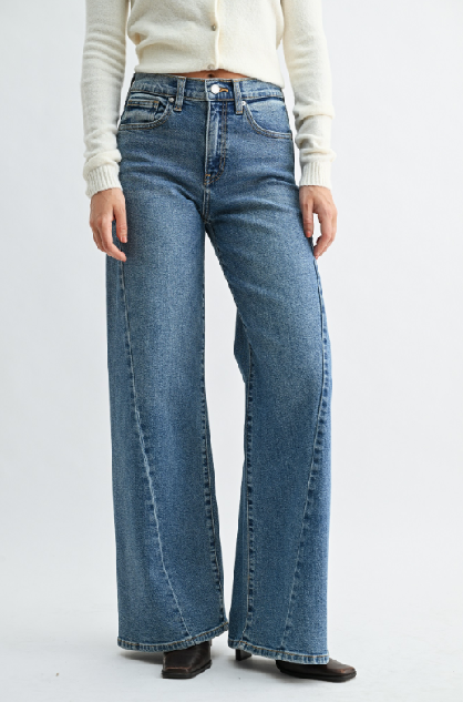 JBD Twisted Seam Wide Leg Jeans