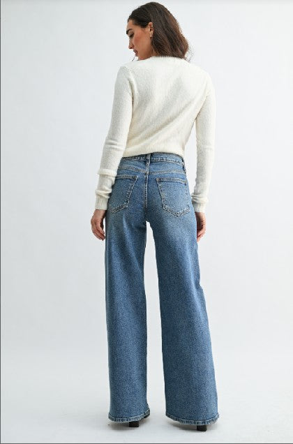 JBD Twisted Seam Wide Leg Jeans