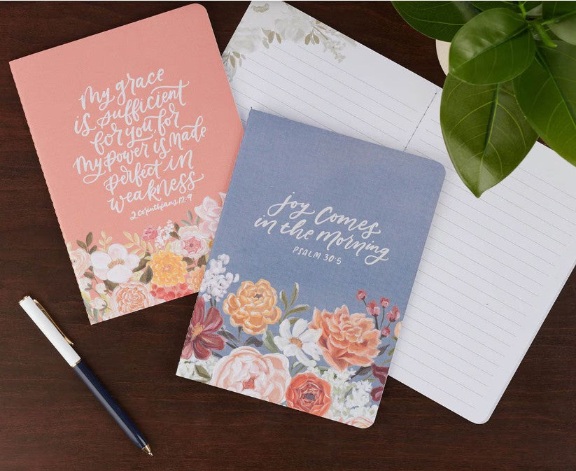 Joy and Grace Floral Medium Notebook Set