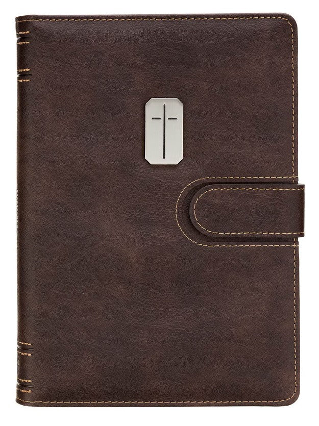 Man of God Faux Leather Journal with Magnetic Closure