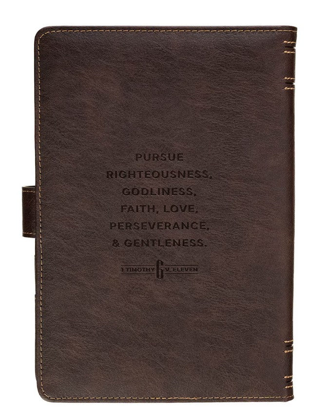 Man of God Faux Leather Journal with Magnetic Closure