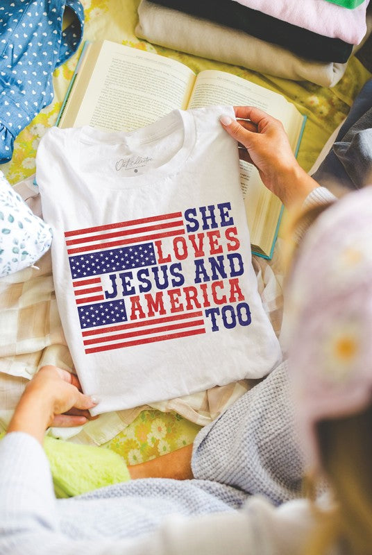 She Love Jesus & America Too T-shirt
