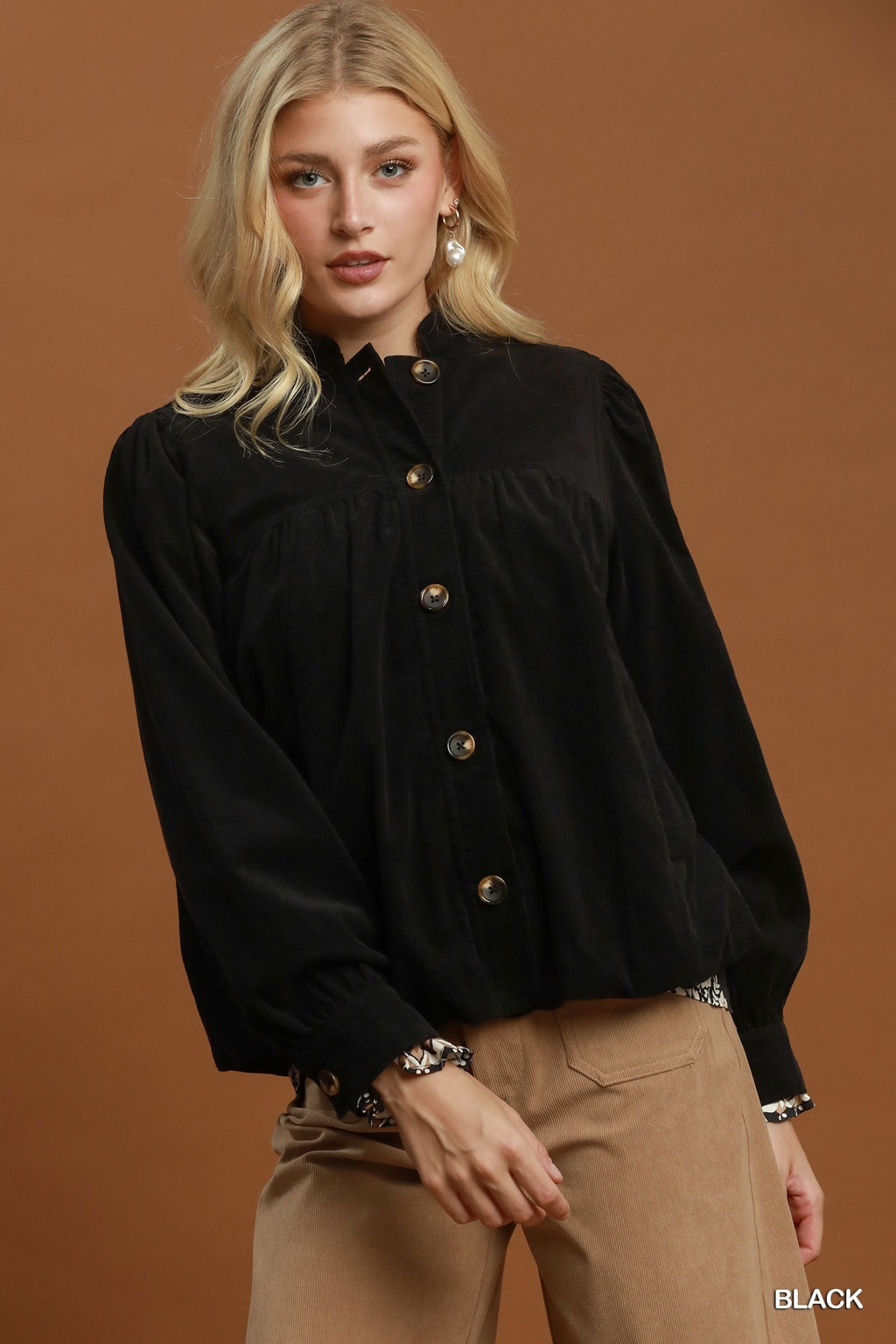 Umgee Corduroy Babydoll Jacket
