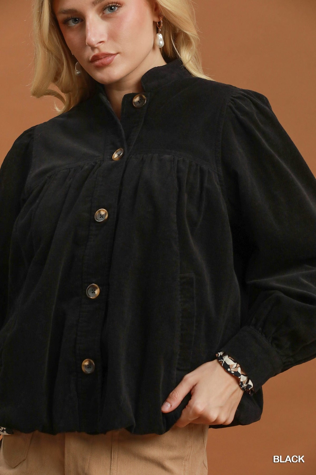Umgee Corduroy Babydoll Jacket