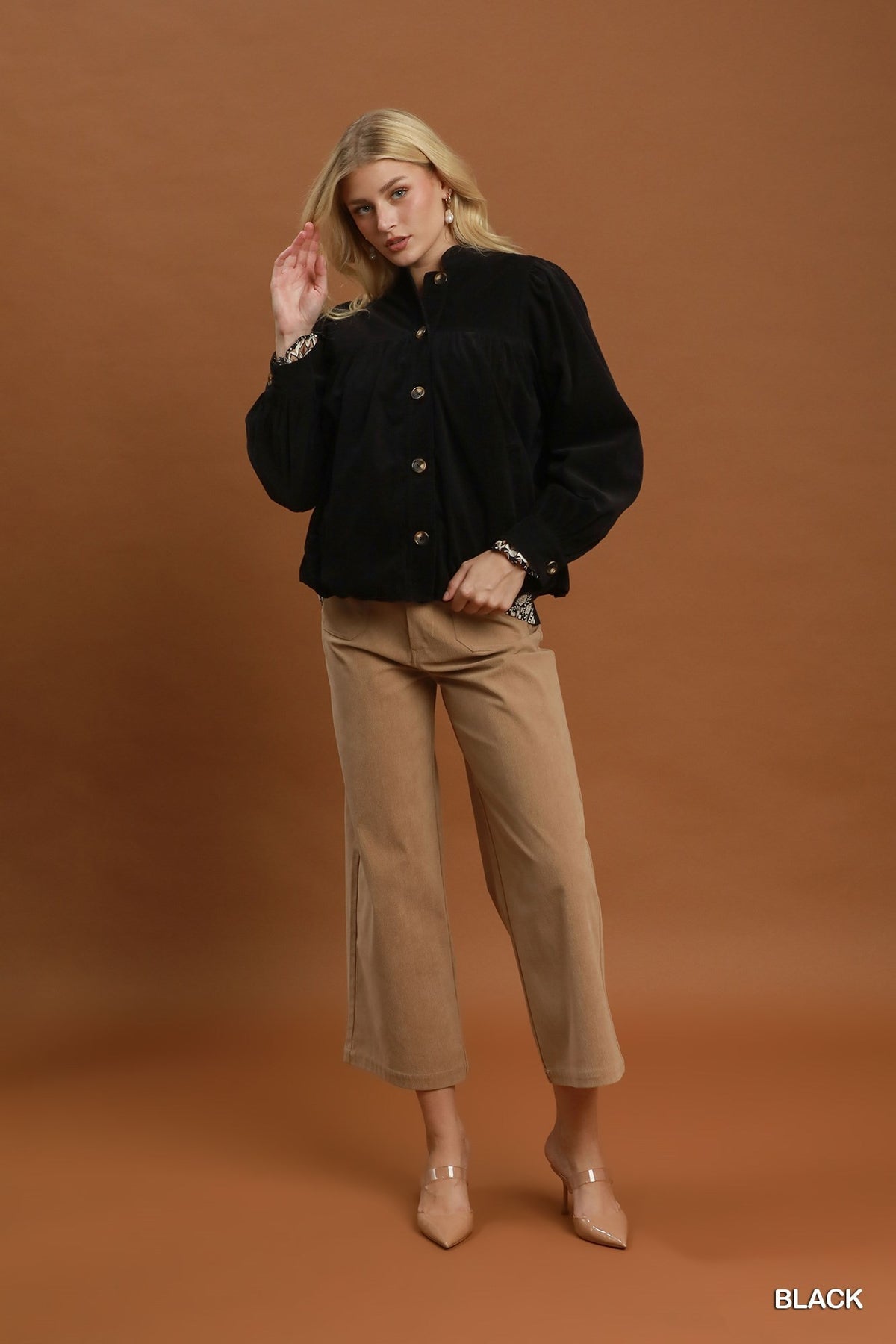 Umgee Corduroy Babydoll Jacket