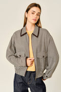 HOUNDSTOOTH BOMBER JACKET