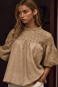 Bubble Sleeve Blouse